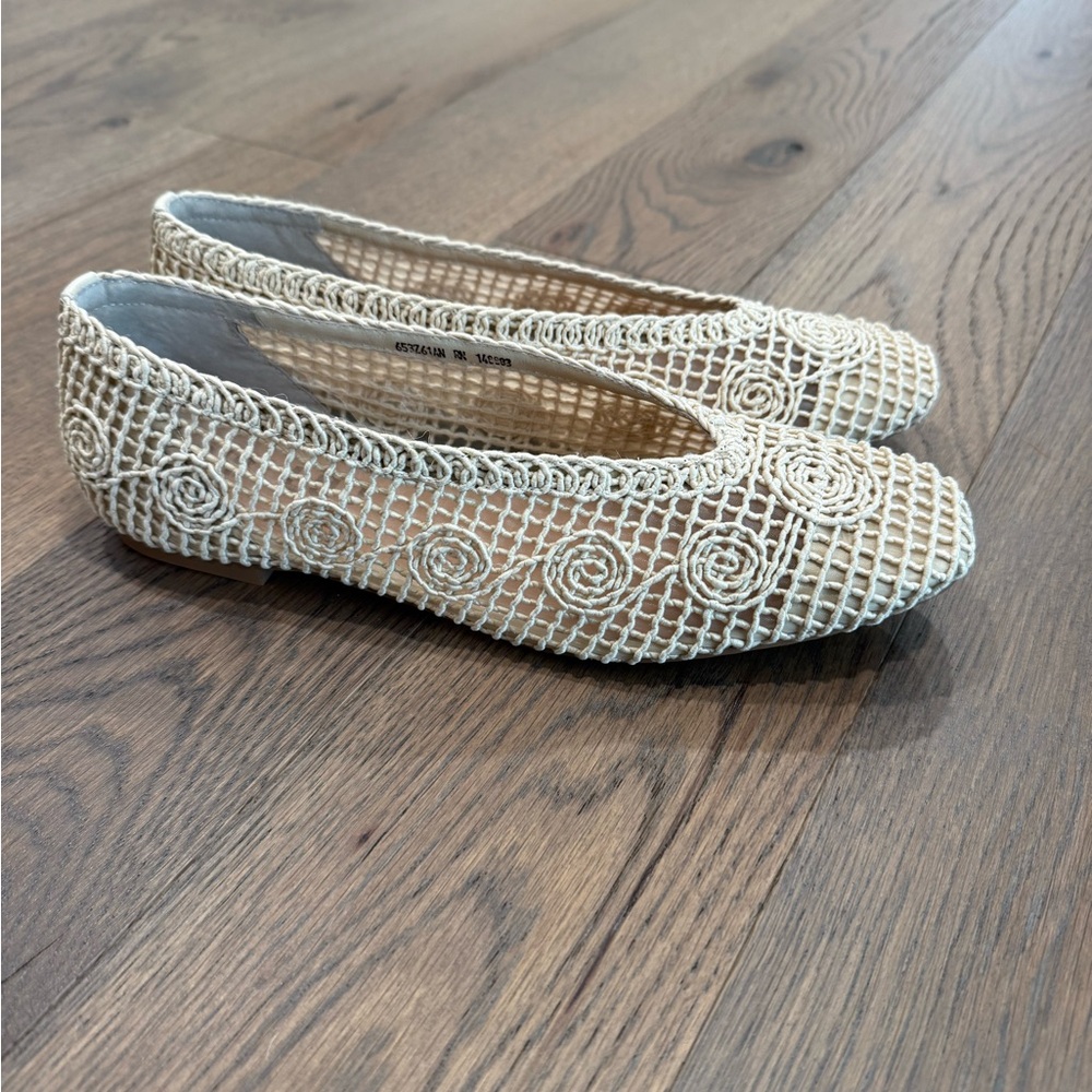 Bibi Lou Women’s Cream Crochet Flats
